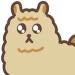 cute llama sticker icon