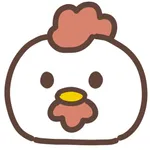 cute chicken sticker icon