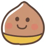 cute marron sticker icon