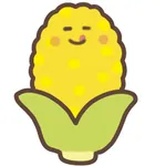 cute corn sticker icon