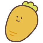 cute carrot sticker icon