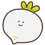 cute turnip sticker icon