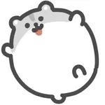 gray hamster sticker icon