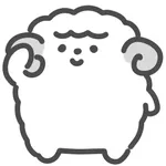 gray sheep sticker icon