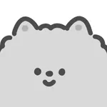 gray pomeranian sticker icon