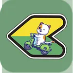 Moped driver's license exam icon