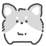 gray chihuahua sticker icon
