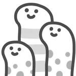 gray garden eel sticker icon
