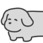 gray dachshund sticker icon