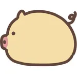 soft pig sticker icon