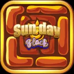 Sun day black icon