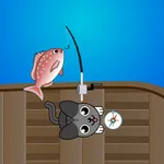 Fishing with cat icon