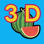 Water Melon style 3D puzzle icon