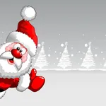 Santa Christmas Snowing icon