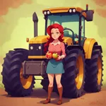 Kate the tractor driver icon