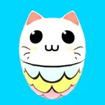 cat mermaid caring game icon