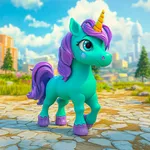 Little Unicorn Running Game 3D icon