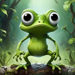 Froggy cross the road icon