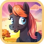 cute pink horse salon icon