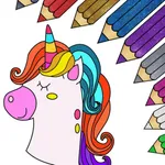 Unicorn Coloring Book Glitter icon