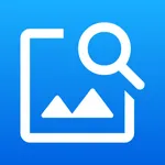 Photo editor with magnifier icon