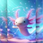 Pink Axolotl Pet :aesthetic 4k icon