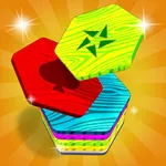 Wood Hexagone Merge Puzzle 3D icon