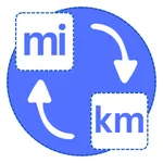 Miles to km icon