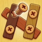 Wood Nuts & Bolts Screw Master icon