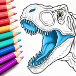 Dino Coloring Game Draw Fun icon