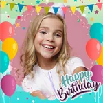 Birthday party invitation for icon