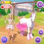 Unicorn Horse Stable Care Game icon