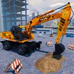 Heavy Crane JCB Excavator 3D icon