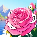 Flowerscapes: Color by Number icon