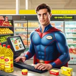 Grocery Chain: Superhero icon