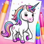 Unicorn Coloring Games icon