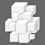 White Cubes on Gray Background icon