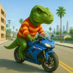 Dino Game: Dirt Bike Racing 3D icon