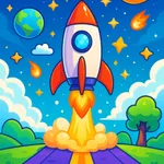 Space Rocket Idle – Galaxy icon