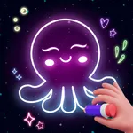 Doodle Art: Neon Glow Drawing icon