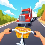 Pizza Delivery Boy: Bike rush icon