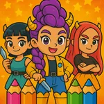 Kpop Demon H Coloring icon