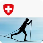 Cross-country skiing technique icon