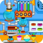 Ice cream and candy factory icon