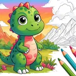 Dinosaurs Coloring Book pages icon