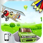 Vehicles and transportation : free coloring, jigsaw puzzles and educative games for kids and toddlers icon