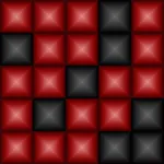 ZigZag Puzzle. Red and black icon