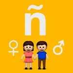 Género - learn noun gender in Spanish, grammar exercise icon