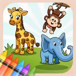 Color zoo and jungle animals - coloring books icon