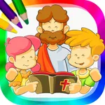 Bible coloring book game icon